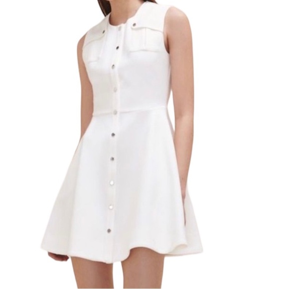 Maje Rimelli Cotton Flared Dress M (size 2) FLAWED - Picture 1 of 12